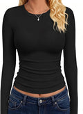 Fitted Long Sleeve Basic Tee